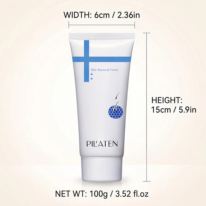 1/2/3/4PCS MILD HAIR REMOVAL CREAM, SMOOTH EASY SPREADING TEXTURE, FOR UNDERARM, ARM AND LEG HAIR CARE, SUITABLE FOR MEN AND WOMEN, EASY SIMPLE OPERATION, DAILY TREATMENT FOR UNWANTED BODY HAIR, 100G TUBE PACKAGING