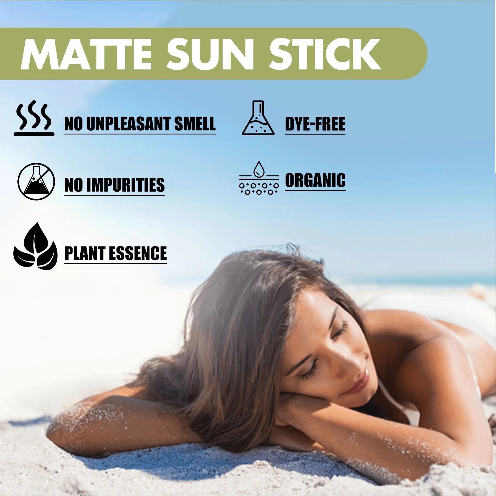 Face Body Sunscreen Matte Sun Stick Spf 50+ Uv Protective Refreshing Hydrating Waterproof Solar Blocker Isolation Sunblock Cream Halalzen