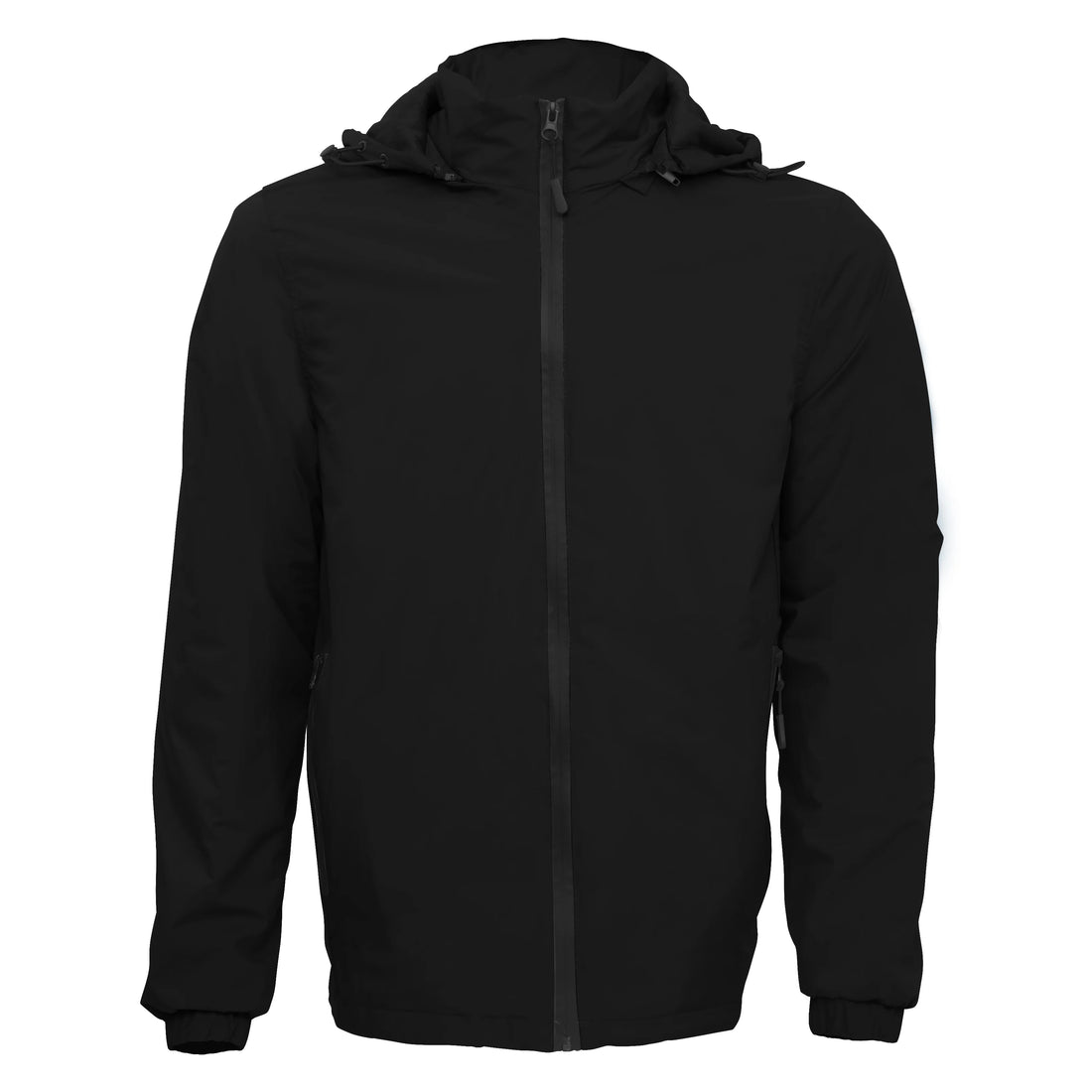 Men's casual hooded jacket, fashionable windbreaker with zipper pocket for winter wear