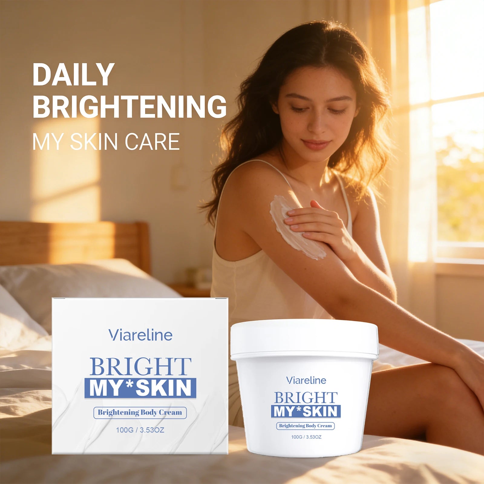 Brightening Body Cream Soothing Skin Improve Dullness Reduce Dark Spot Non-greasy Long-Lasting Moisturizing & Firming Body Lotio