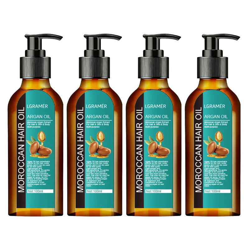 Moroccan Hair Care Oil Healthier Scalp Strengthen Improve Split Smooth Hair Repair Oil for Dry Damaged Hair Men and Women 100ml