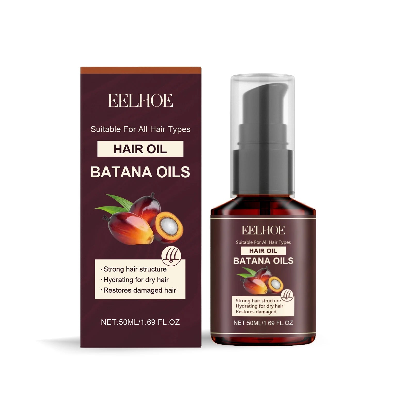 Eelhoe Batana Oil Hair Care Series Oil Control Moisturizing Smoothing Deep Cleaning Pure Plant Treatment Hair Growth Shampoo Set Halalzen