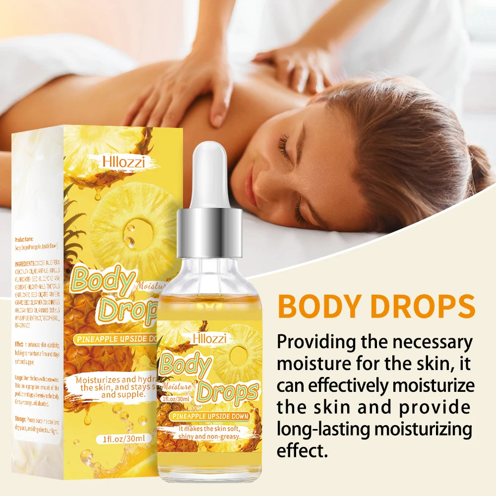 The pineapple body oil and glaze set includes a free rollerball applicator for long-lasting hydration, moisturizing,