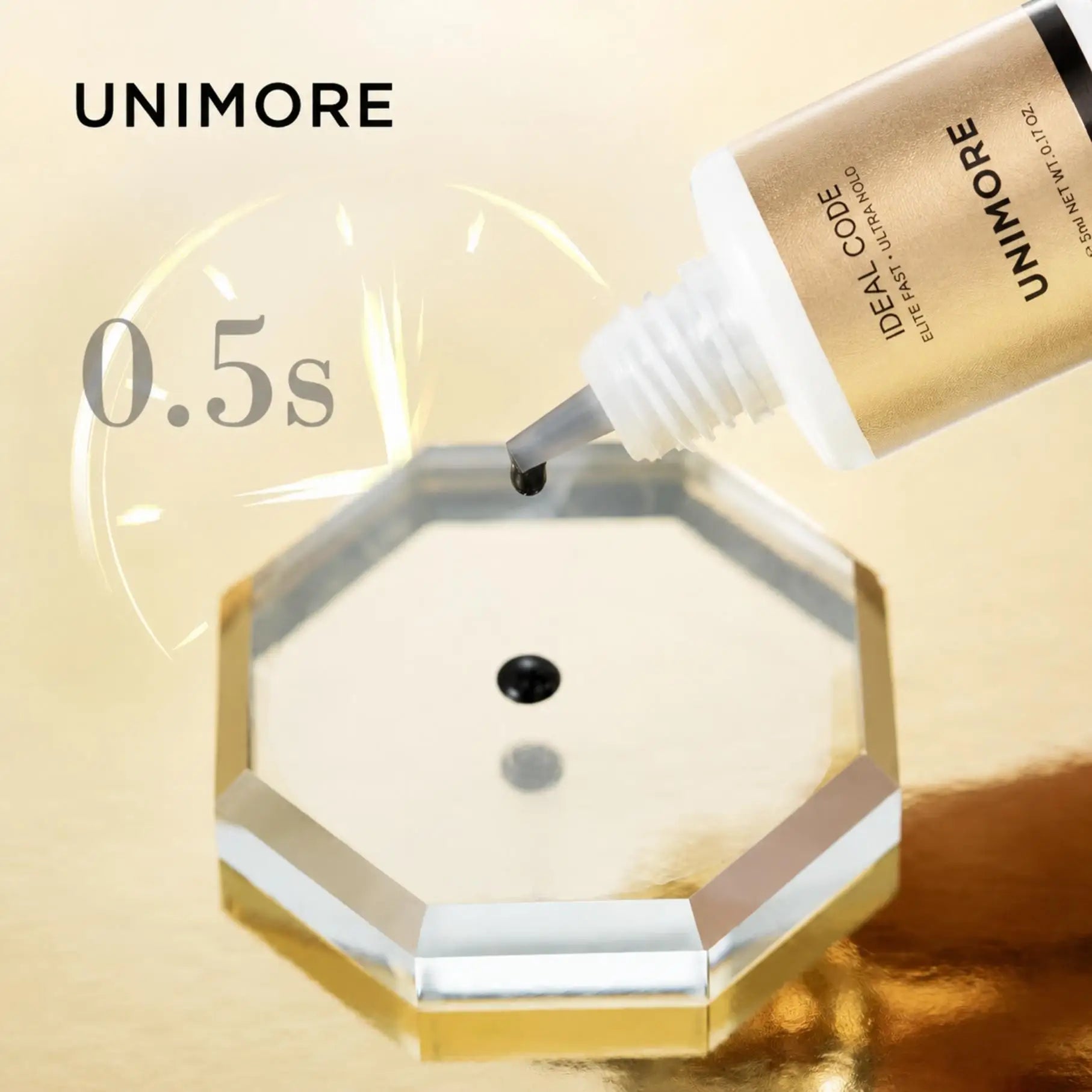 0.5S Drying Unimore Glue South Korea Fastest Strongest False Eyelash Extensions Supplies Adhesive 5ML Makeup Tools Beauty Shop