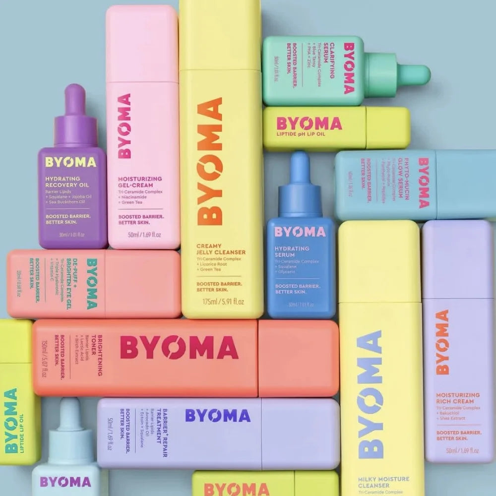 BYOMA Boosted Barrier Hydrating Recovery Oil Hydrating Serum Moisturizing Gel Cream Phyto Mucin Glow Serum Luxury Face Oil Set Halalzen