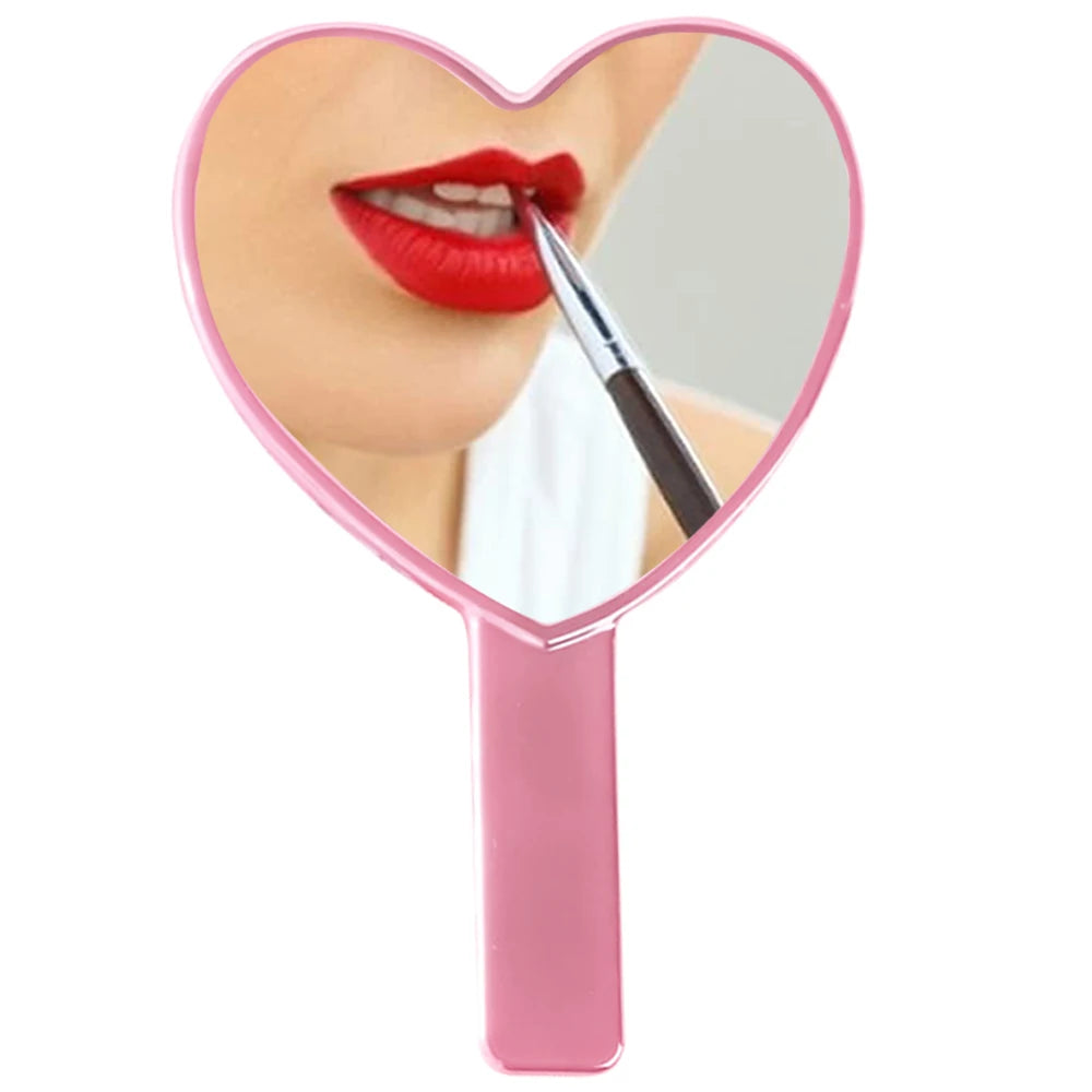 1pc Handheld Makeup Mirror Electroplate Mirror Portable Eyelash Extension Tool For Women Face Mirrors Beauty Accessories Halalzen