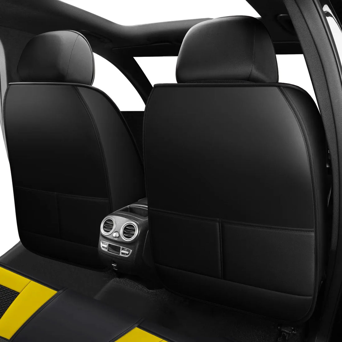 Universal leather car seat covers, full - enclosed installation, waterproof and easy to clean, 5 - piece set for the whole car