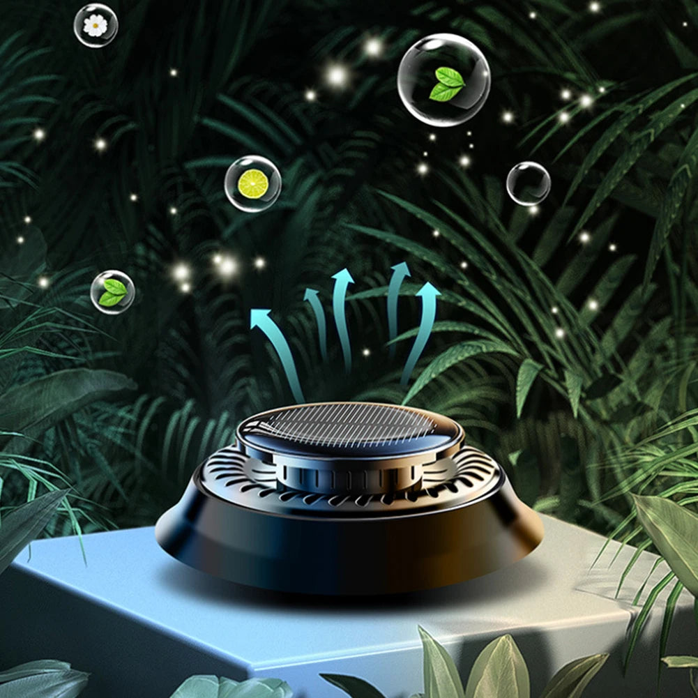 Solar Car Perfume Fragrance Long Lasting Rotating Car Aromatherapy Car Aromatherapy Ornament Deodorizing Interior Accessories
