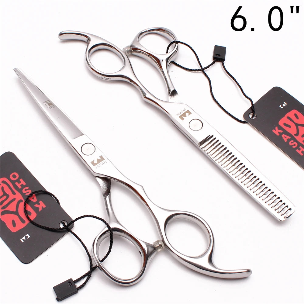 Professional Hair Scissors 5'' 6'' 7'' 8'' Japan Stainless Hairdressing Scissors Barber Thinning Shears Hair Cutting Scissors Halalzen