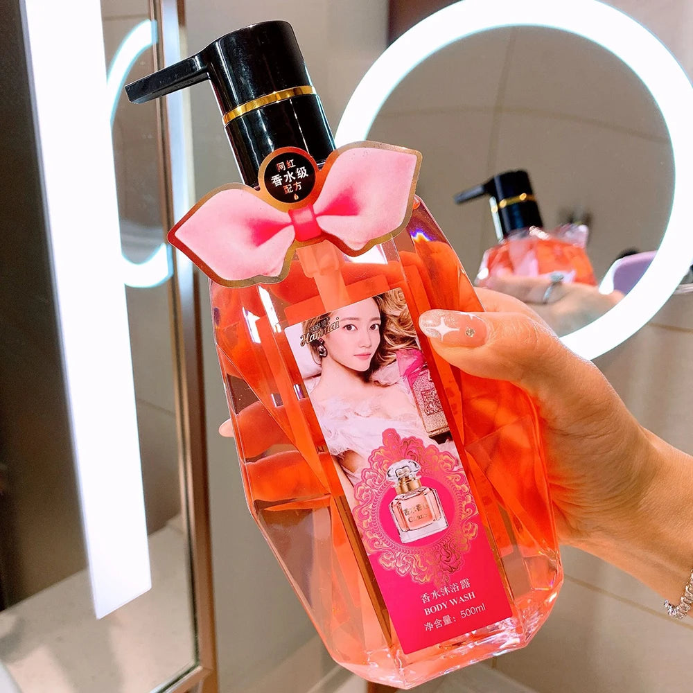 500ml Rose Extract Petal Essential Oil Shower Gel Deep Cleansing Long lasting Fragrance Moisturizing Aromatic Body Care Bath Halalzen