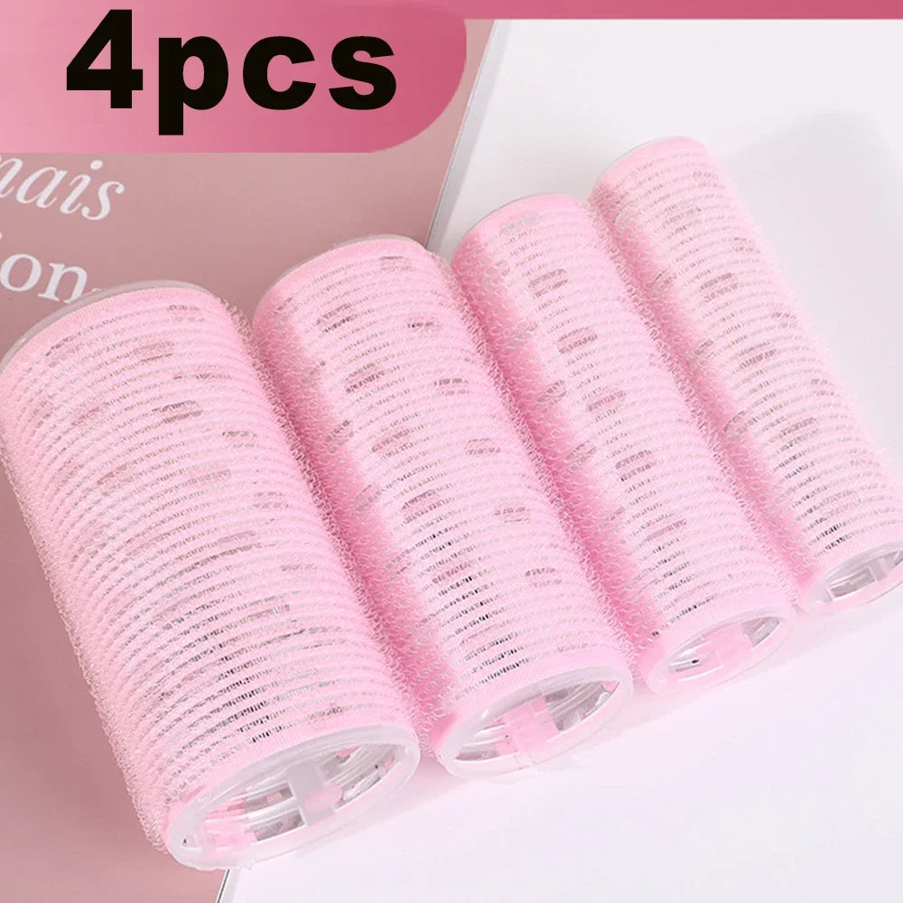 Self-adhesive Curling Tube Natural Stuckless Salon Hairdressing Curlers for Girl Beauty Styling Tool Pink Black Hair Roller Bang