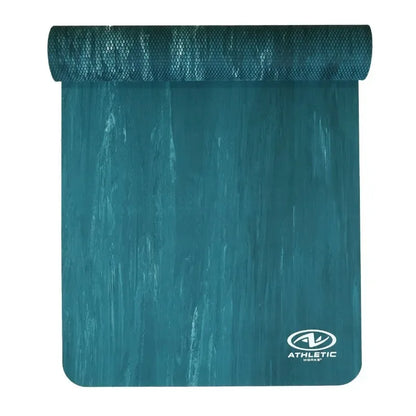 Non-slip treaded, 4mm rubber yoga mat suitable for high-intensity workouts