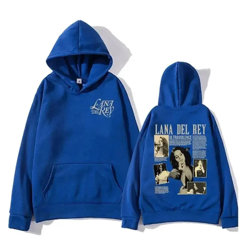 Casual Lana Del Rey Singer Hoodies for Men and Women Harajuku Fashion Long Sleeves Sweatshirts Moleton Graphic Prints Streetwear