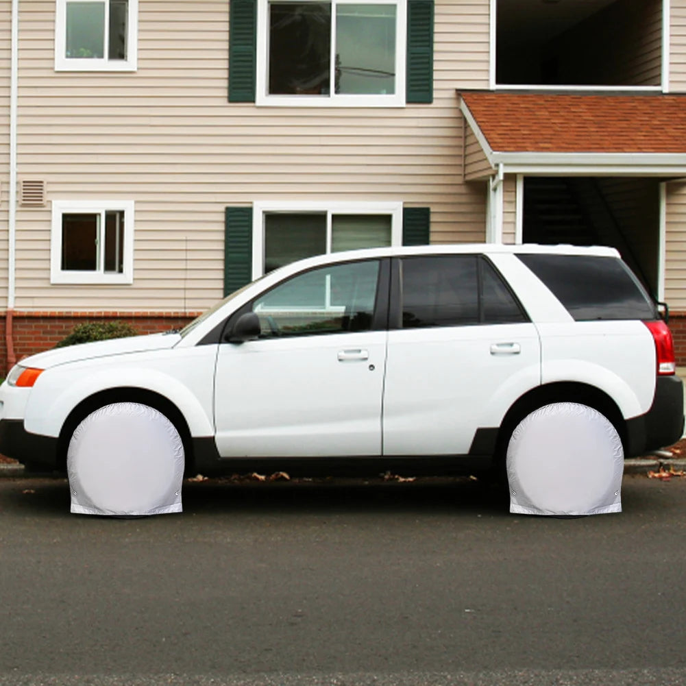 Spare Tire Cover Waterproof Automotive Wheel Protector UV Resistant Auto Tire Cover for Sun Rain Snow Tyre Protection