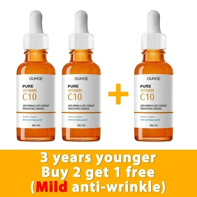 Vitamin C Wrinkle Remover Face Serum Lifting Firming Fade Fine Lines Anti-aging Essence Whitening Brighten Nourish Skin Care Halalzen