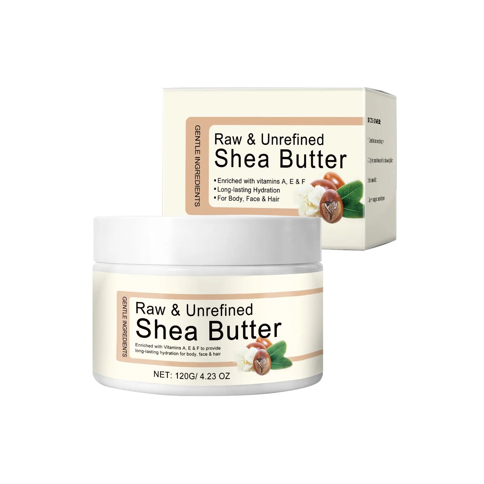 Natural Shea Butter Cream Improve Dry Skin On Legs Arms Deep Hydrating Moisturizing Skin Cracks Organic Face Body Moisturizer