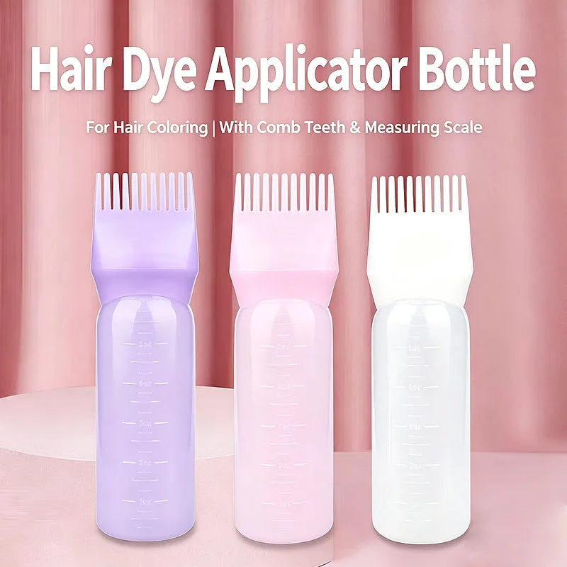 Head Scalp Massage Comb Silicone Shampoo Brush Hair Dye Tint Oil Applicator Bottle with Brush Salon Hair Styling Tools SZI20