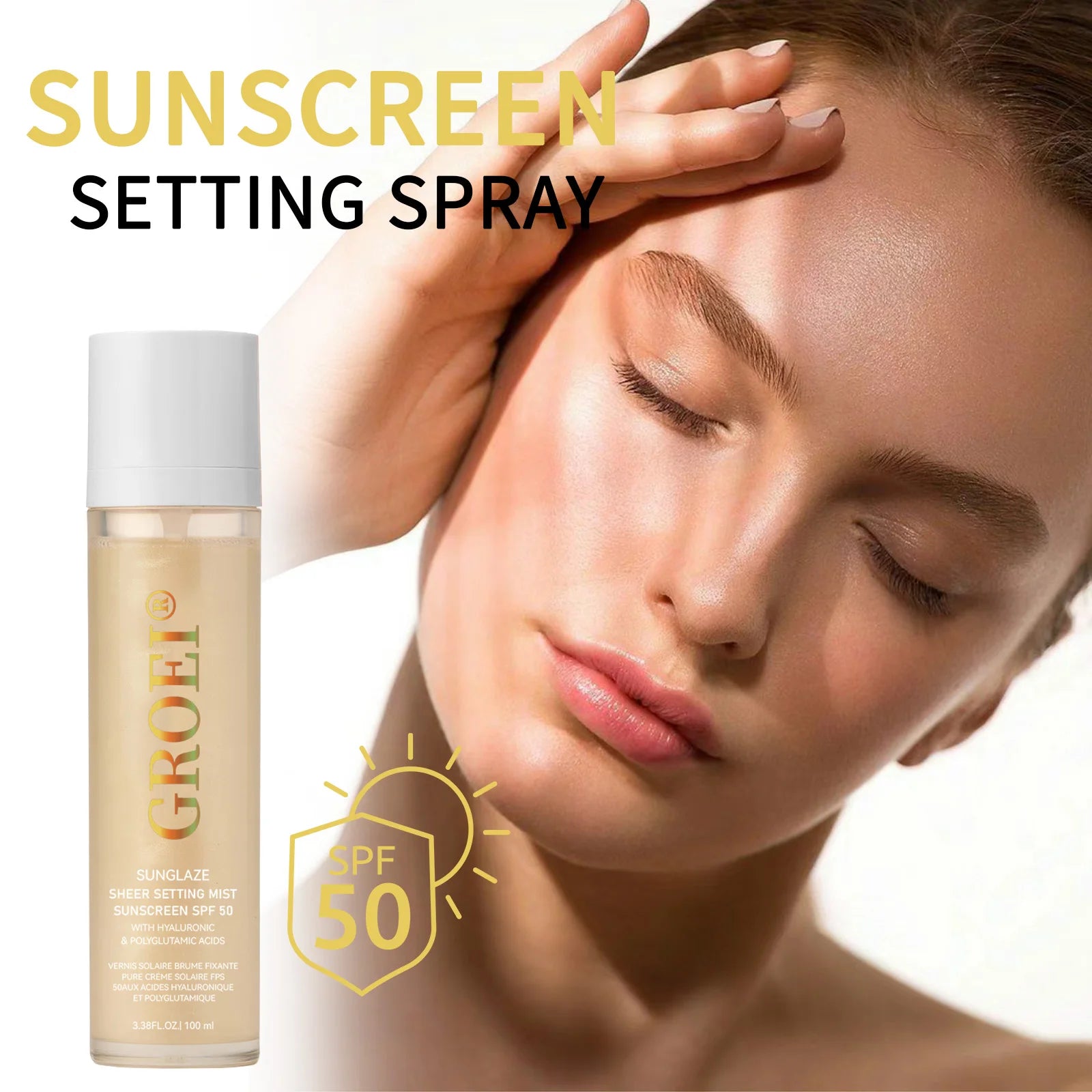 100ml Oil Free UV Setting Spray Non Greasy Anti Shine Matte Finish Pore Minimizing Long Lasting Makeup Waterproof Sweatproof