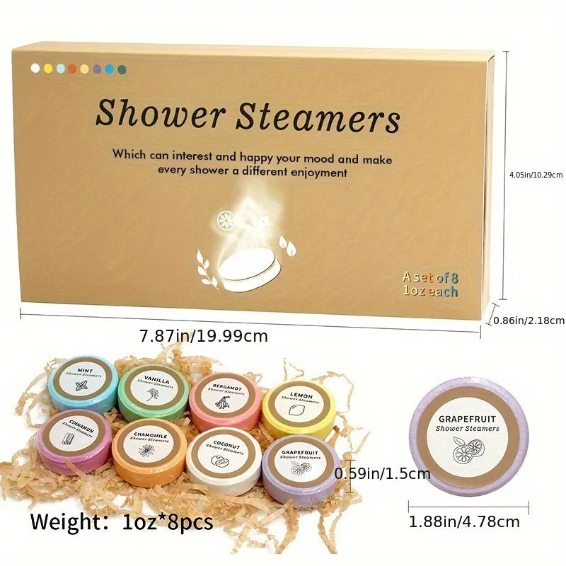 8Pcs Bath Salt Tablets Set, Natural Relaxing Spa Bath For Bathtub, Body Care Suitable For Women And Men, Home & Hotel Halalzen