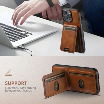 Luxury Wallet Phone Case Card Holder Leather Magnetic Pocket Cover For iPhone 16E 16 15 14 13 12 11 Pro Max Plus XS XR 16ProMax