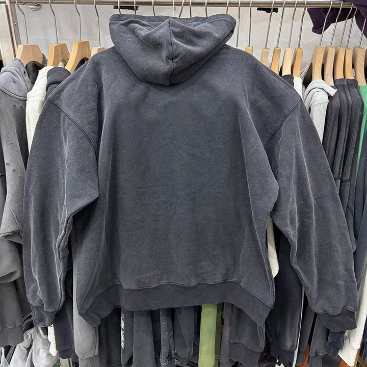 High Quality Saint Winter Cotton SMOKERS FANTASY Letter Printed Washed Vintage Casual Hoodies Men