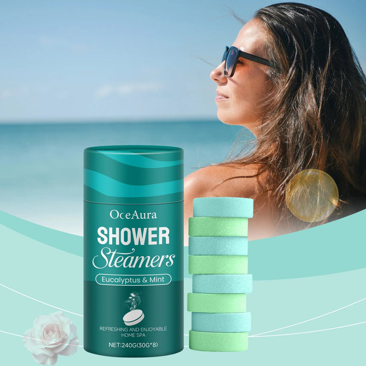 OceAura Shower Steamers Aromatherapy Home Spa Lavender Rose Relax Body Mental Relaxation Bath Products Shower Steamers Tablets Halalzen