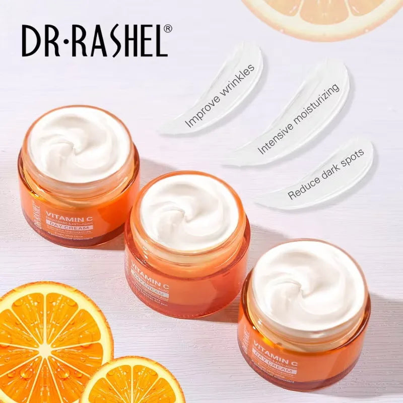 DR.RASHEL Vitamin C Series Creams Refreshing Non-Greasy Day Cream With Sun Protection Comprehensive Care And All Skin Needs 50g