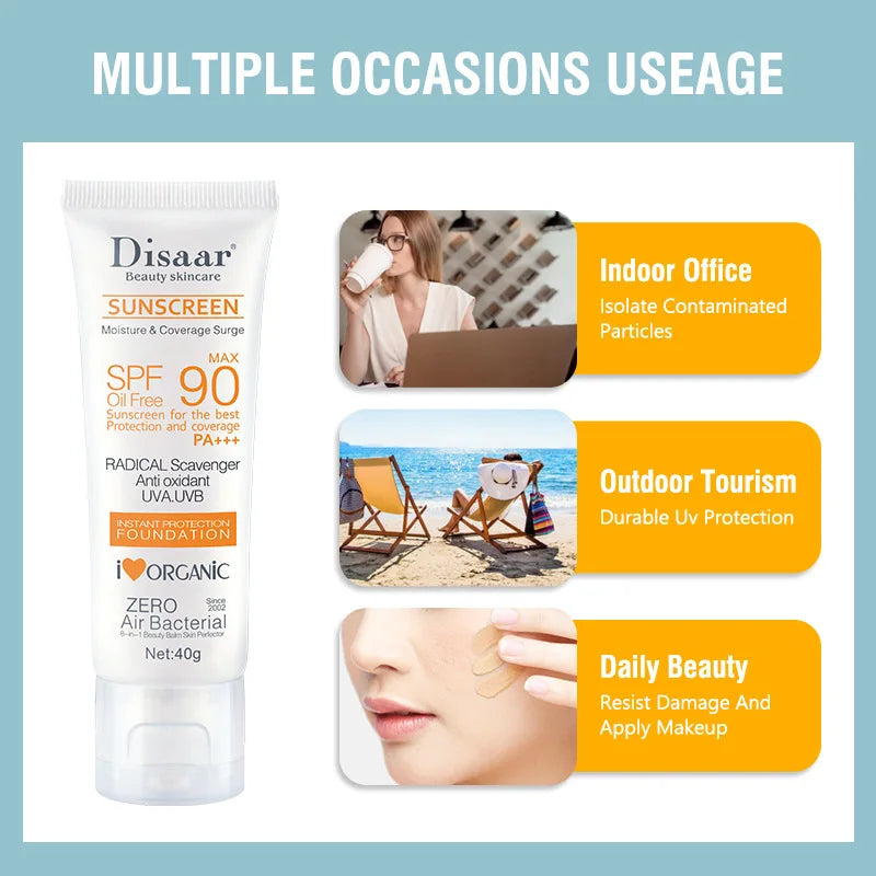 High SPF Facial Body Sunscreen Sun Cream Sunblock Skin Moisturizer Nourishing UV Protective Cream Anti Sun Face Protection Cream Halalzen
