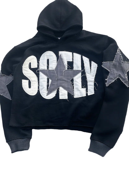 Men's Y2k Letter Graphic Long Sleeve Hoodie Vintage Loose Fit Hooded Sweatshirt