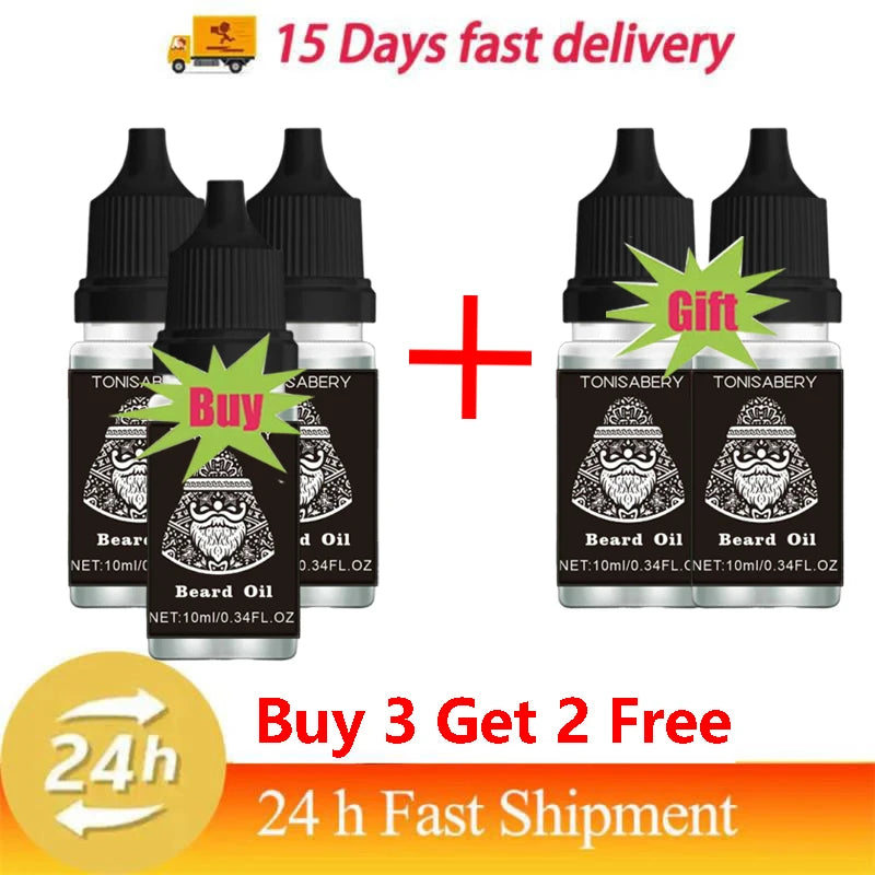 High Quality Fast Beard Growth Serum For Men Promote Beard Regrowth Thicker Longer Fuller Anti Hair Loss Essential Oil Hair Care