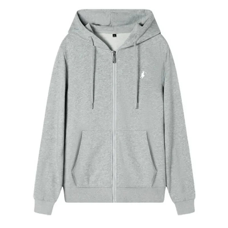 The new autumn and winter casual men's sportswear, fashionable outdoor jogging fitness zipper hoodie and warm sweatshirt