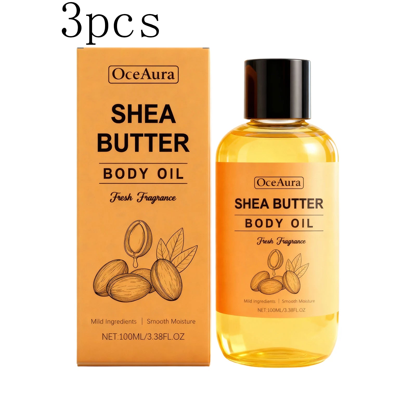 Shea Butter Body Oil - Gentle Nourishment for Full-Body Skin, Lightweight Texture & Easily Absorbed