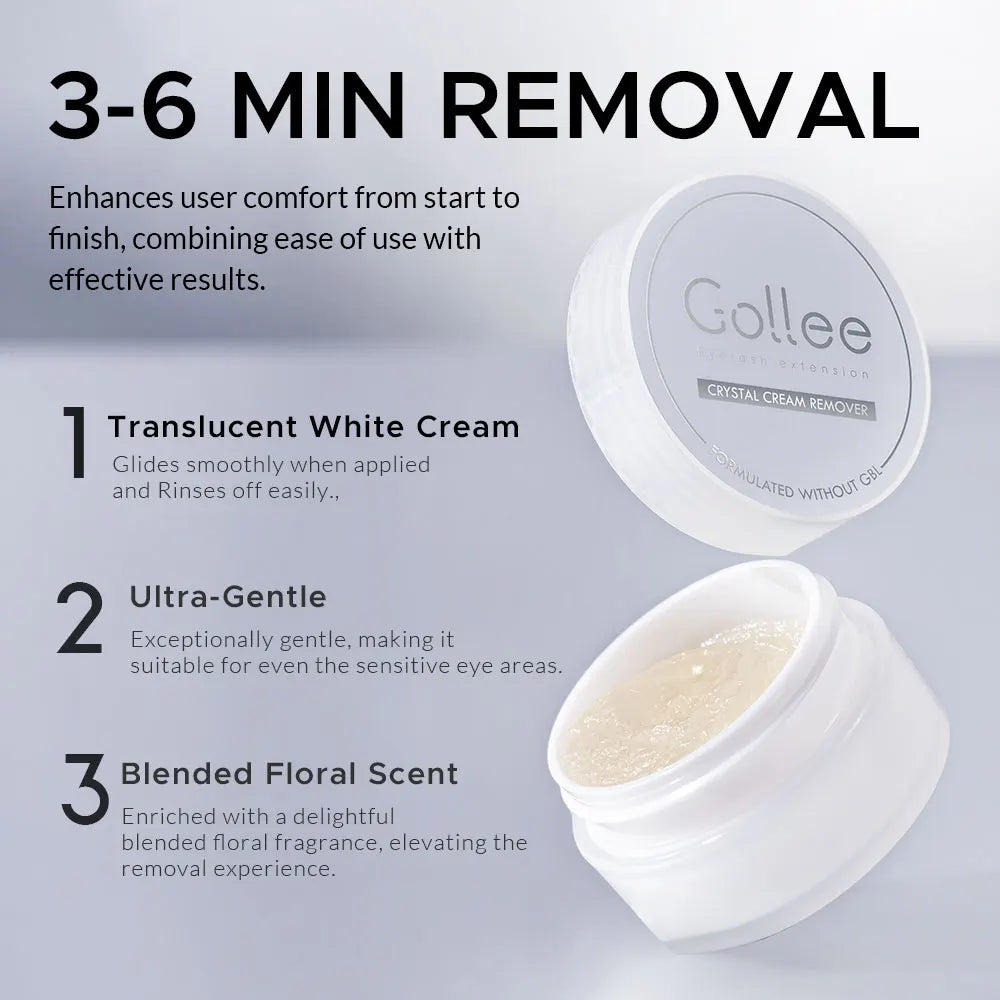 Gollee Eyelash Glue Remover Quick Unloading Adhesive Fragrance of Flowers Professional Cream Remover for Eyeslashes Makeup Tools