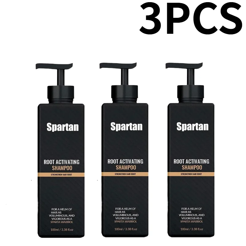 Spartan Root Activator Shampoo 100ml/200ml, Ginger Extract Formula, Promotes Hair Growth & Strengthens Roots, Scalp Care for Men Halalzen