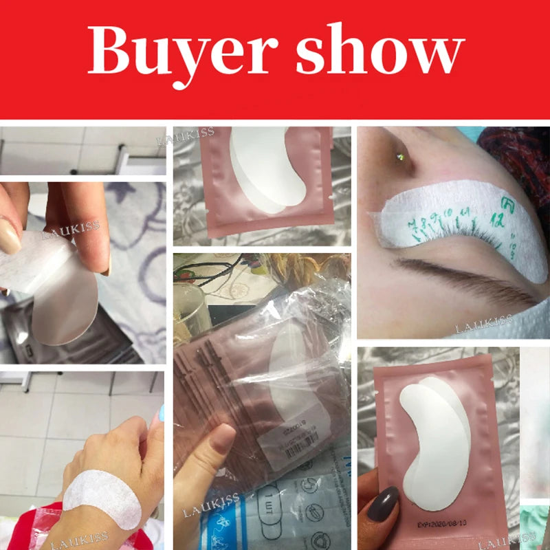 50/500/1000pcs Gel Patches for Eyelashes Building Eyelash Extension Under Eye Pads Lash Stickers Tools Wholesale LAUKISS