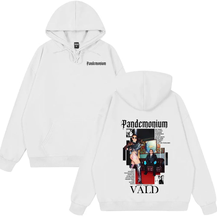 Hot Sale Wear Rapper Vald PANDEMONIUM Album Graphic Hoodie Men Women Hip Hop Fashion Hoodies Male Vintage Wear Winter Streetwear