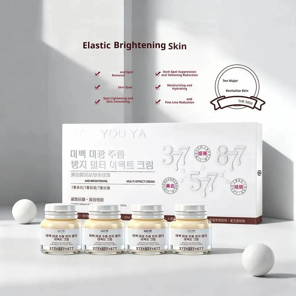 Brightening Multi-Effect Face Cream with Niacinamide & Ginseng Extract, Fade Dark Spots, Anti-Wrinkle & Hydrating 4pcs Set