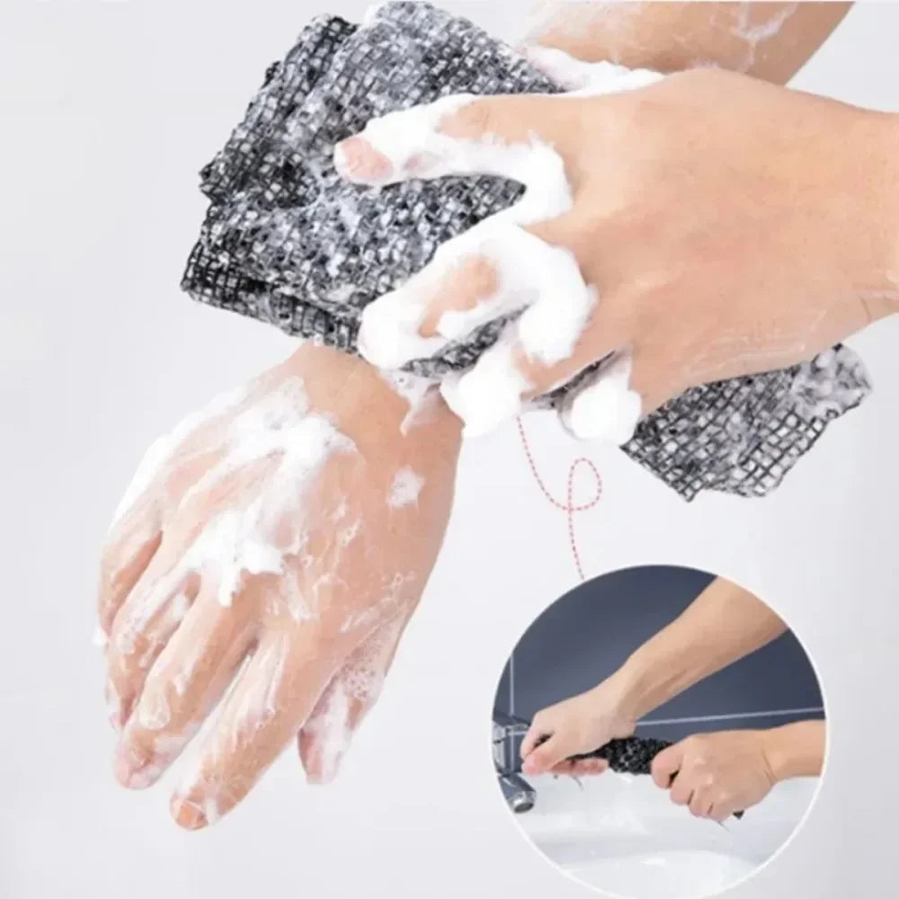 Nylon Exfoliating Bath Brush - Shower Scrubber for Back & Body, Soft Shower Sponge Bathroom Accessories Halalzen