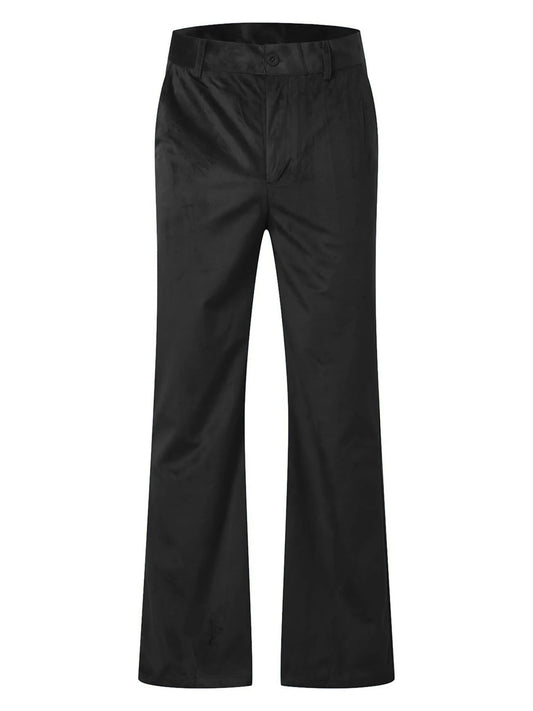 Men s Classic Fit Flared Dress Pants Elegant Solid Color Bell Bottom Trousers for Work Events Wedding Ceremony and Casual Wear