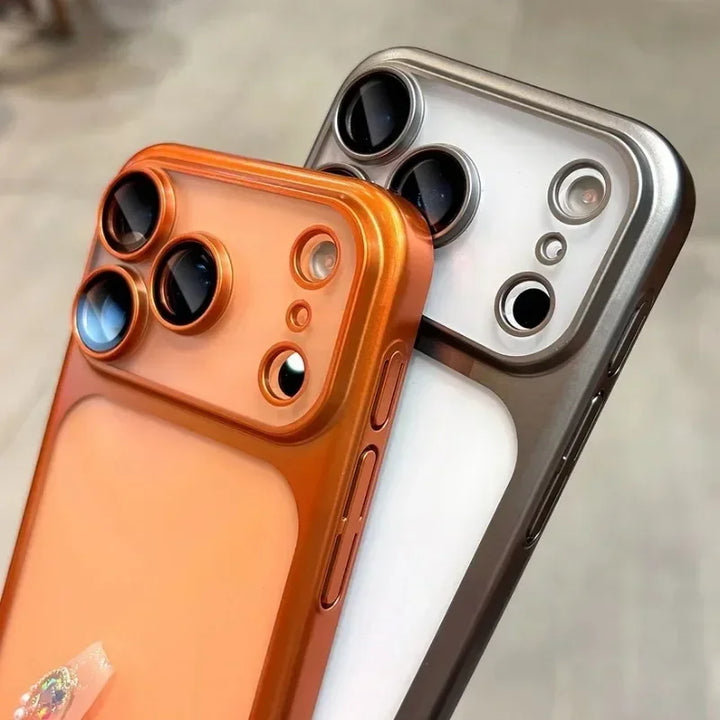 Lüks Kaplama Renkli PC Şeffaf Telefon Kılıfı IPhone 17Pro Max 17Air Lens Koruma Mat Şeffaf Arka Kapak Sert Kılıf