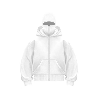 2025 Autumn and Winter New Men's and Women's Casual Sportswear With Hooded Mask Design, Sporty and Fashionable Plus Size Hoodie
