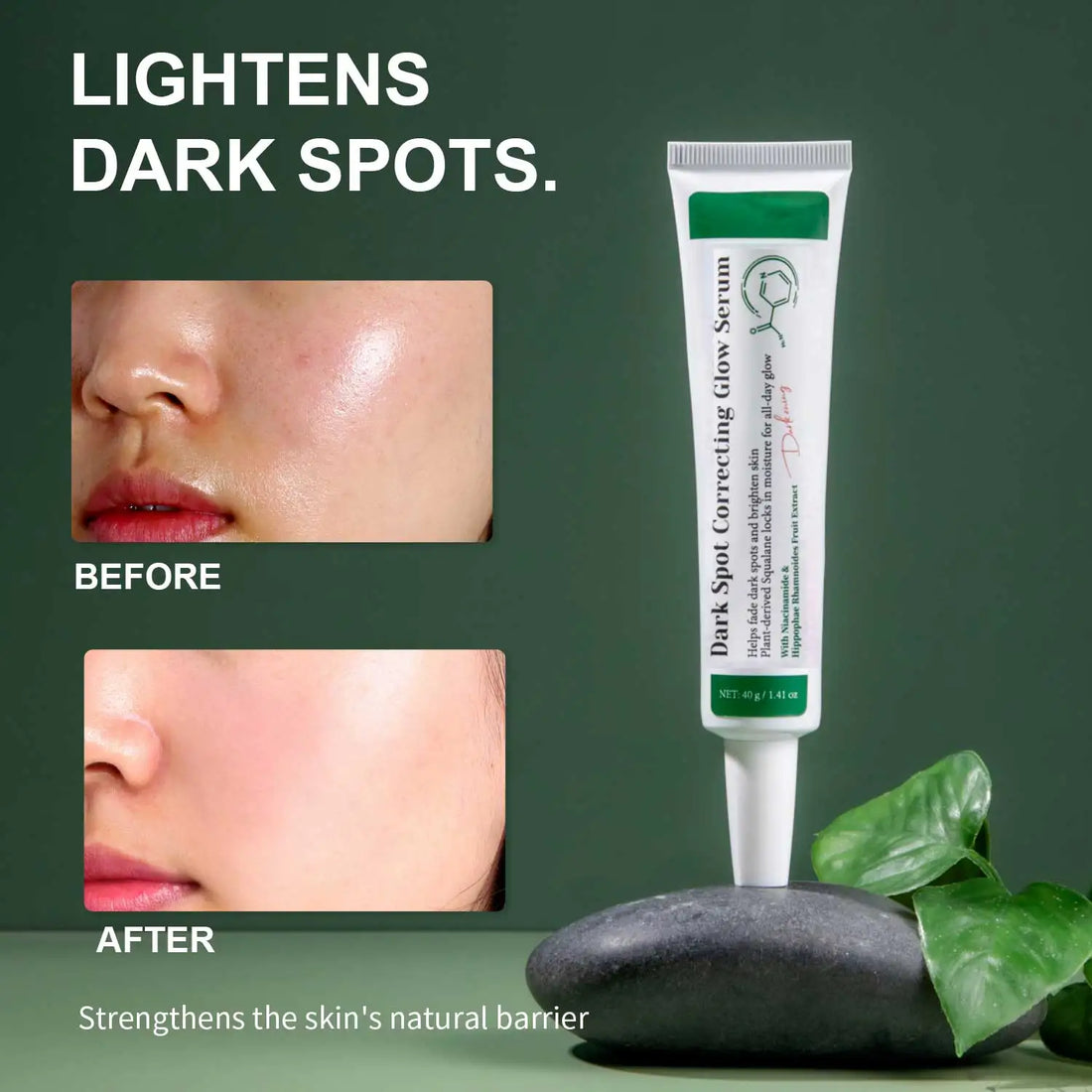 Dark Spot Correcting Glow Serum Brighten Skin Tone 5% Niacinamide Dark Spot Remover Skin Care Serum for Face 40g