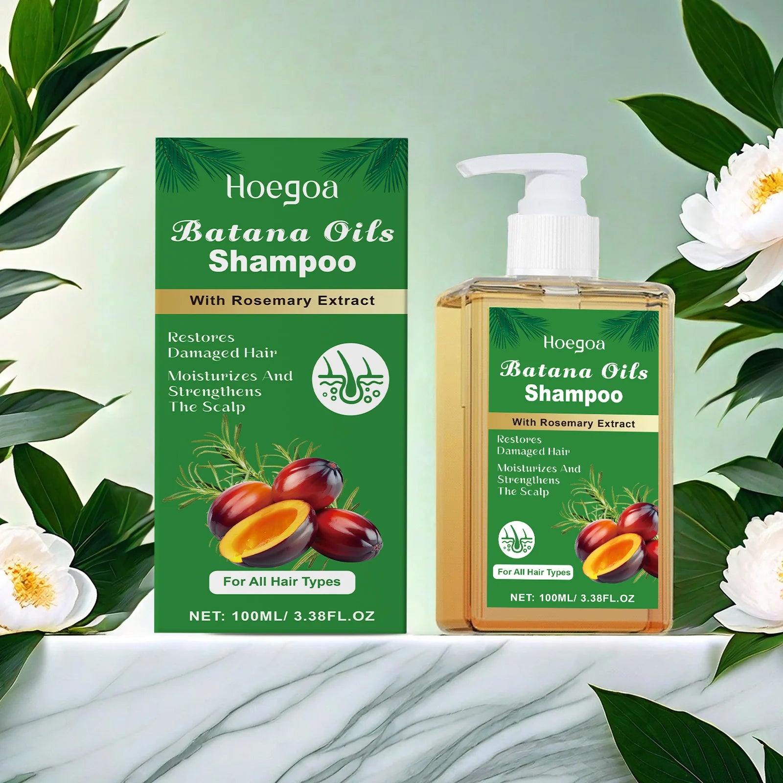 Pure Batana Shampoo Hair Strengthen Moisturizer Restore Damaged Brittle Hair Anti Loss Improve Dandruff Scalp Oil Control Care