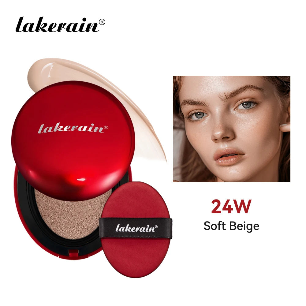 Lakerain Sunscreen Cushion Foundation  Waterproof Long-lasting Brighten Foundation Cream Women Base Makeup Face Korean Cosmetics Halalzen