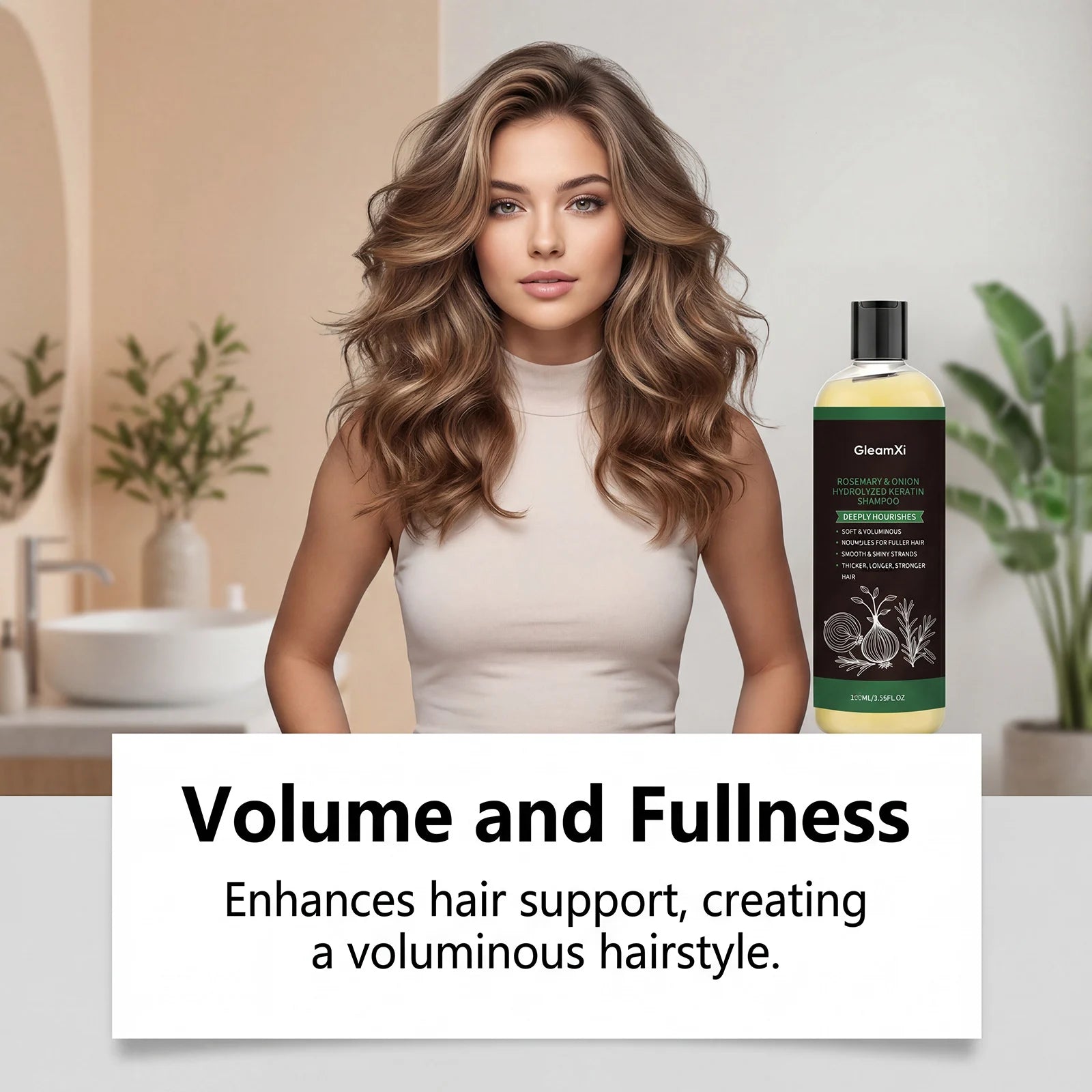Rosemary Onion Shampoo For Hair Growth Anti Dandruff Oil Control Refreshing Scalp Nourishing Thickening Strengthening Shampoo