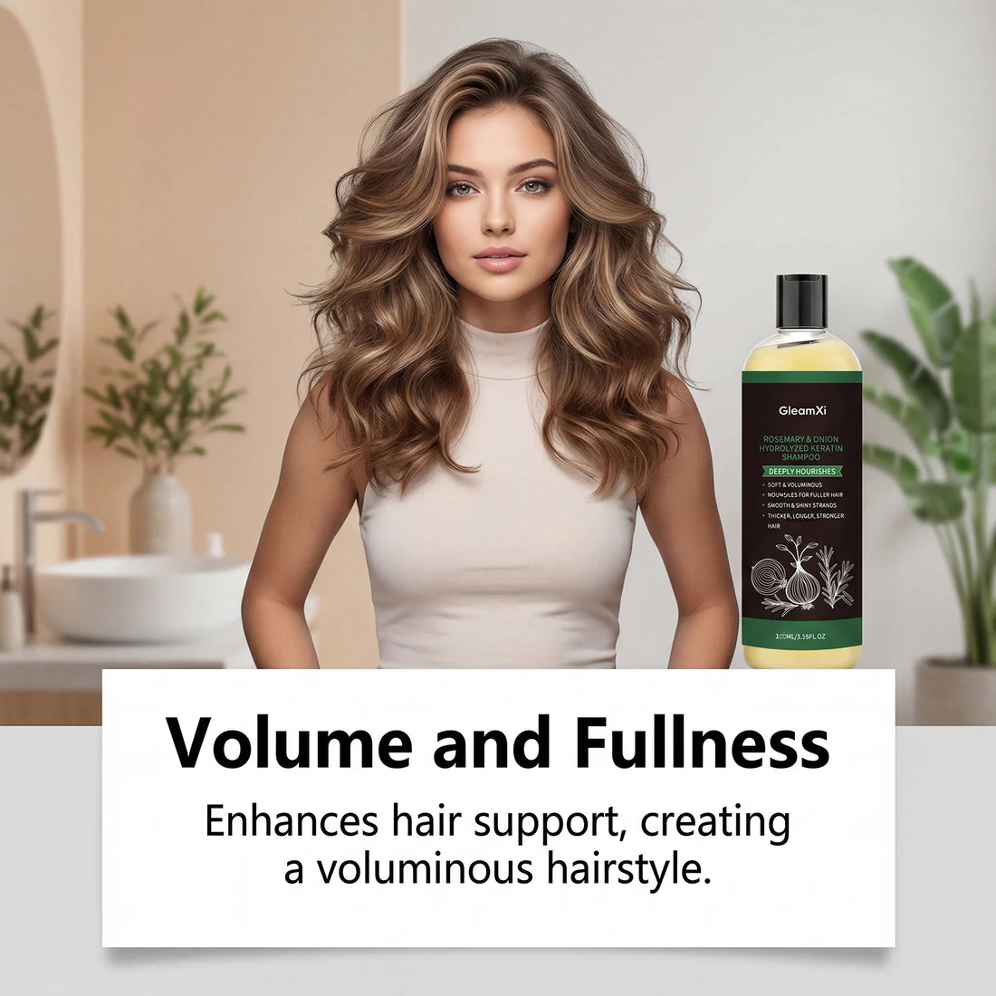 Rosemary Onion Shampoo For Hair Growth Anti Dandruff Oil Control Refreshing Scalp Nourishing Thickening Strengthening Shampoo