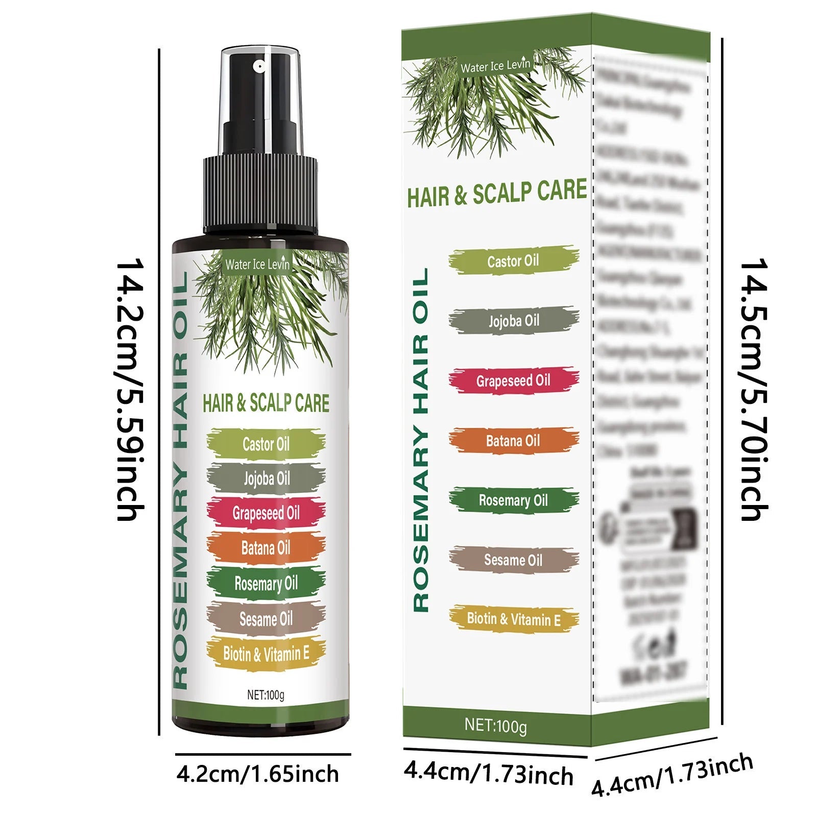 Rosemary Hairspray Uses Rosemary Oil, Mint Oil and Horsetail Grass Leaf Extracts to Moisturize Hair Roots Brings the Fragrance of the Hair, Make Your Hair Looks Shiny and Beautiful Halalzen