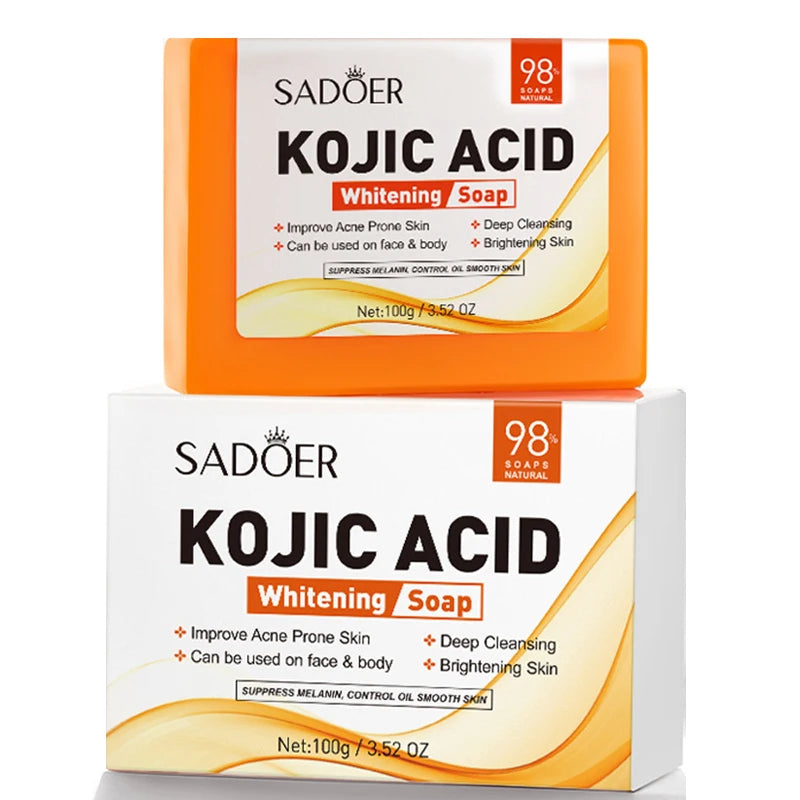 1/3pcs Handmade Kojic Acid Soap for Face Body Wash Deep Cleansing Oil Control Brighten Skin Tone Bath Soap