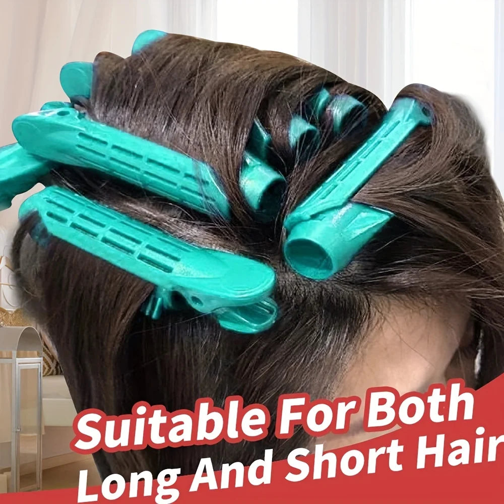 3/6/9 PCS Hair Curlers Spiral Curls Styling, Volumizing Curlers Root Clips, Fluffy Lazy Grip Curl Rods, No Heat Styling Tool