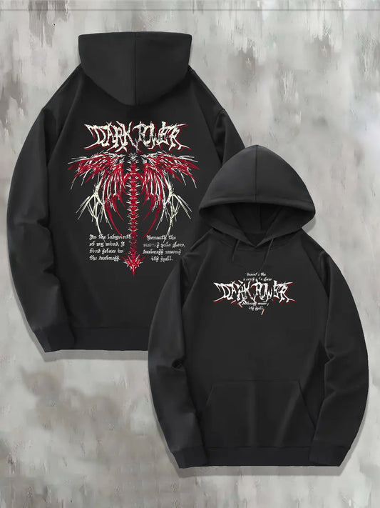 2025 New Y2K Anime Hoodie Rebirth Retro Wash Sweater Hoodie Long Sleeve Harajuku Gothic Pullover Trend Fashion Casual
